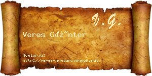 Veres Günter névjegykártya