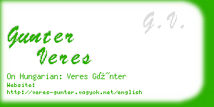 gunter veres business card